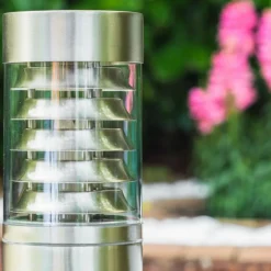 hofstein Borne d'éclairage Dakar Acier inoxydable, 1 lumière, Détecteur de mouvement