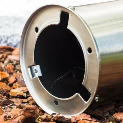 hofstein Borne d'éclairage Dakar Acier inoxydable, 1 lumière, Détecteur de mouvement