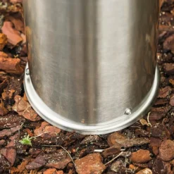 hofstein Borne d'éclairage Dakar Acier inoxydable, 1 lumière, Détecteur de mouvement