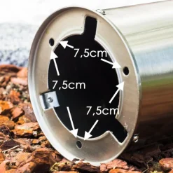 hofstein Borne d'éclairage Dakar Acier inoxydable, 1 lumière, Détecteur de mouvement