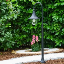 Luminaires Rustiques-hofstein Borne d'éclairage Elgin Noir, 1 lumière