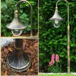 Luminaires Rustiques-hofstein Borne d'éclairage Elgin Noir doré, 1 lumière