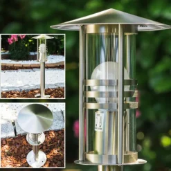 hofstein Borne d'éclairage Fushun Acier inoxydable, 1 lumière