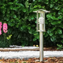 hofstein Borne d'éclairage Fushun Acier inoxydable, 1 lumière