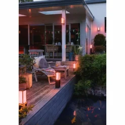 Luminaires Philips Borne d'éclairage, kit d'extension Philips Hue Ambiance White & Color Impress LED Noir, 1 lumière, Changeur de couleurs