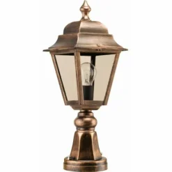 Luminaires Rustiques-Luminaires LCD Borne d'éclairage LCD Lennestadt Cuivre, 1 lumière