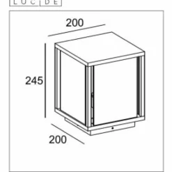 Lampes Vintages & Rétros-Luminaires Lucide Borne d'éclairage Lucide CLAIRE Noir, 1 lumière