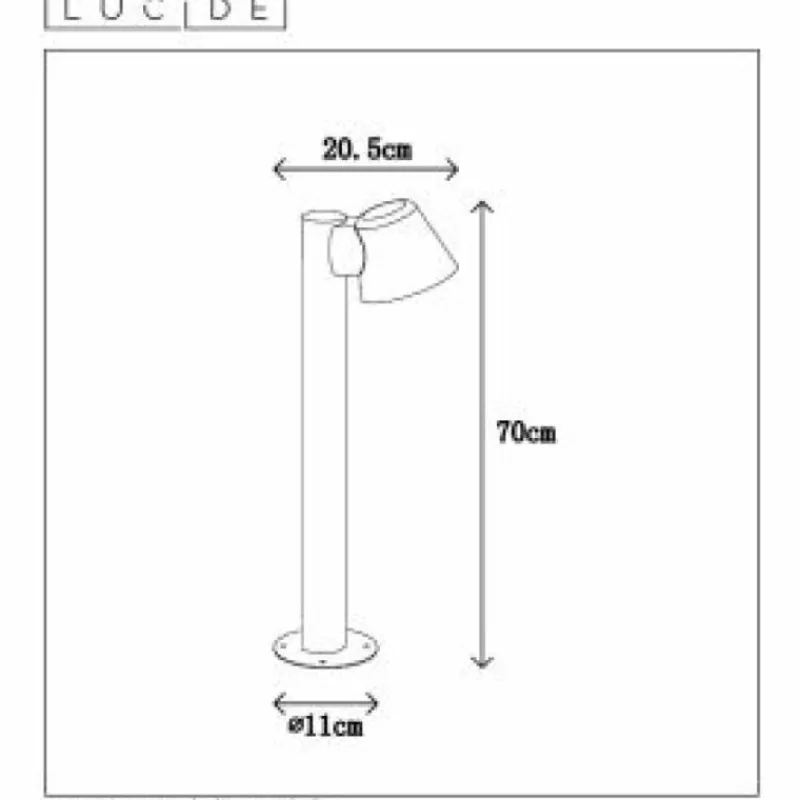 Luminaires Lucide Borne d'éclairage Lucide DINGO-LED Blanc, 1 lumière