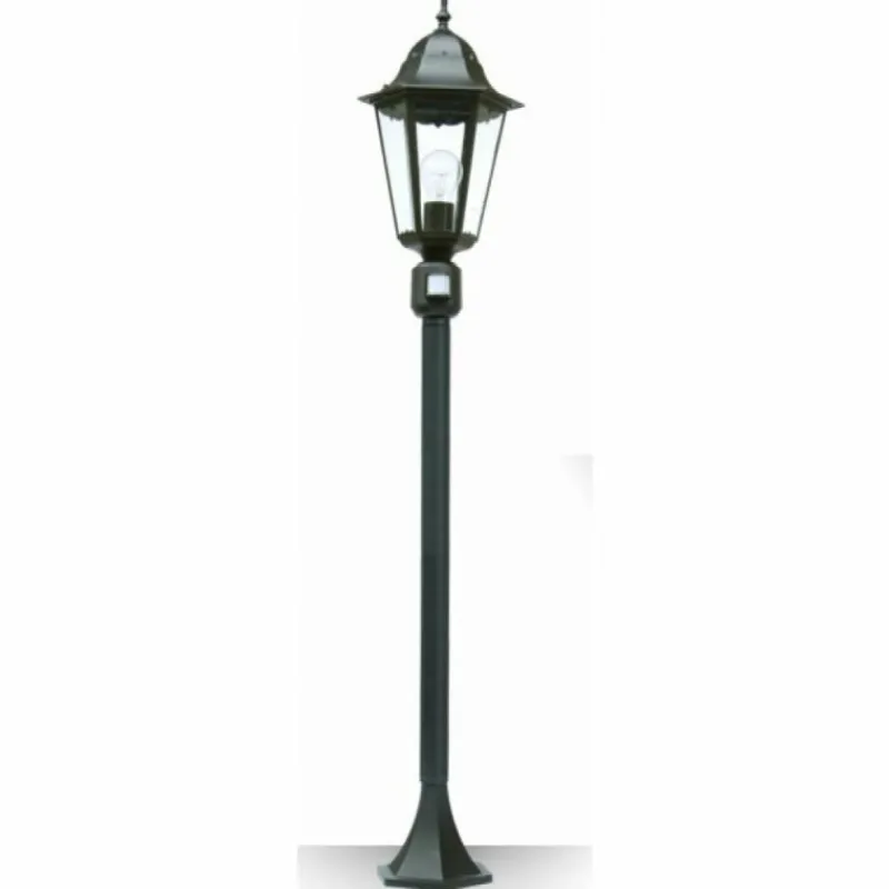 Luminaires Rustiques-hofstein Borne d'éclairage LUTEC BRISTOL Noir, 1 lumière, Détecteur de mouvement