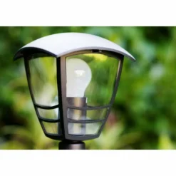 Luminaires Rustiques-Luminaires Philips Borne d'éclairage Philips myGarden CREEK Noir, Transparent, 1 lumière