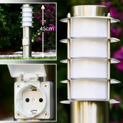 hofstein Borne d'éclairage Tunes Acier inoxydable, 1 lumière