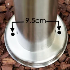 hofstein Borne d'éclairage Tunes Acier inoxydable, 1 lumière, Détecteur de mouvement