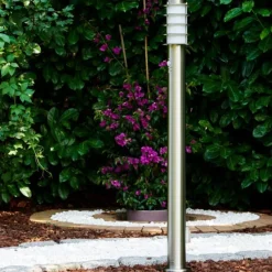 hofstein Borne d'éclairage Tunes Acier inoxydable, 1 lumière, Détecteur de mouvement