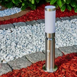 hofstein Borne d'éclairage Walise Acier inoxydable, 1 lumière, Détecteur de mouvement