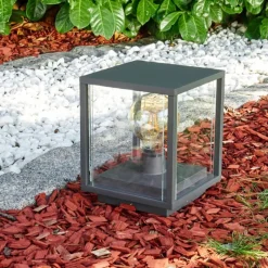 Lampes Vintages & Rétros-hofstein Borne d'éclairage Wuorp Anthracite, 1 lumière