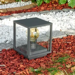 Lampes Vintages & Rétros-hofstein Borne d'éclairage Wuorp Anthracite, 1 lumière