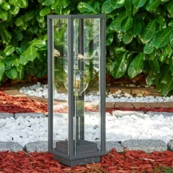 Lampes Vintages & Rétros-hofstein Borne d'éclairage Wuorp Anthracite, 1 lumière