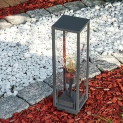 Lampes Vintages & Rétros-hofstein Borne d'éclairage Wuorp Anthracite, 1 lumière