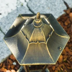 Luminaires Rustiques-hofstein Borne Hongkong Bronze, Or, 1 lumière