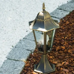 Luminaires Rustiques-hofstein Borne Hongkong Bronze, Or, 1 lumière