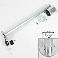 hofstein Borne lumineuse Amyton Acier inoxydable, Transparent, Zingué, 1 lumière