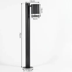 hofstein Borne lumineuse Amyton Noir, 1 lumière