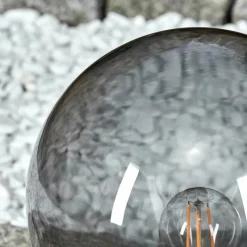 Suspension Verre Fumé-hofstein Borne lumineuse Bostarenga Anthracite, 1 lumière, Détecteur de mouvement