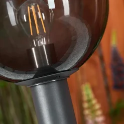 Suspension Verre Fumé-hofstein Borne lumineuse Bostarenga Anthracite, 1 lumière