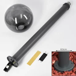 Suspension Verre Fumé-hofstein Borne lumineuse Bostarenga Anthracite, 1 lumière