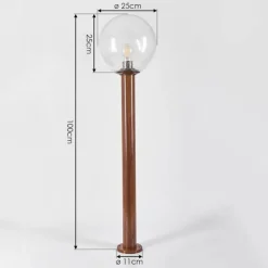 hofstein Borne lumineuse Bubodefo Brun, Couleur bois, 1 lumière