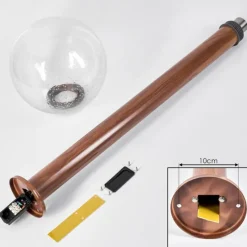 hofstein Borne lumineuse Bubodefo Brun, Couleur bois, 1 lumière