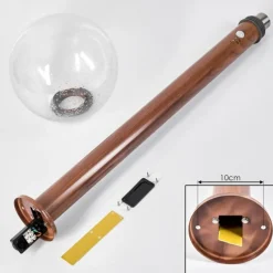 hofstein Borne lumineuse Bubodefo Brun, Couleur bois, 1 lumière, Détecteur de mouvement