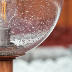 hofstein Borne lumineuse Bubodefo Brun, Couleur bois, 1 lumière, Détecteur de mouvement