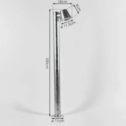 hofstein Borne lumineuse Cook Acier inoxydable, Zingué, 1 lumière
