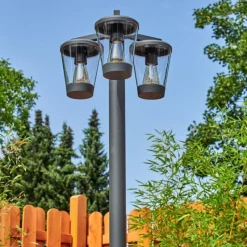 hofstein Borne lumineuse Eloida Anthracite, 3 lumières