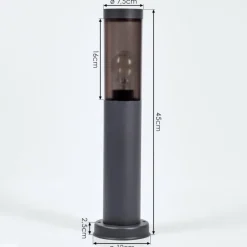 hofstein Borne lumineuse Gaborone Anthracite, Noir, 1 lumière