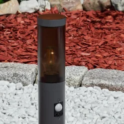 hofstein Borne lumineuse Gaborone Anthracite, 1 lumière, Détecteur de mouvement