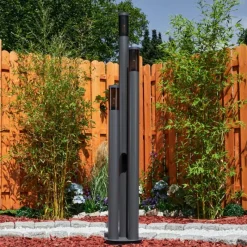 hofstein Borne lumineuse Gaborone Anthracite, 3 lumières