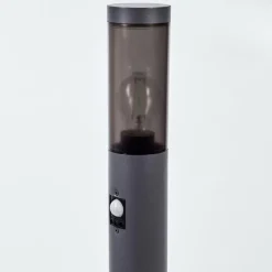 Suspension Verre Fumé-hofstein Borne lumineuse Gaborone Anthracite, 1 lumière, Détecteur de mouvement