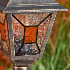 Luminaires Rustiques-hofstein Borne lumineuse Halla Or, Noir, 1 lumière