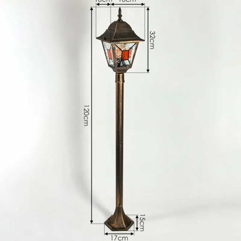 Luminaires Rustiques-hofstein Borne lumineuse Halla Or, Noir, 1 lumière