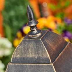 Luminaires Rustiques-hofstein Borne lumineuse Halla Or, Noir, 1 lumière