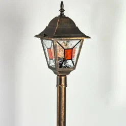 Luminaires Rustiques-hofstein Borne lumineuse Halla Or, Noir, 1 lumière