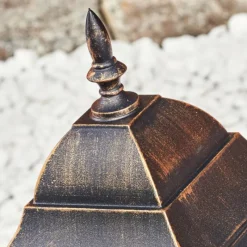 Luminaires Rustiques-hofstein Borne lumineuse Halla Or, Noir, 1 lumière