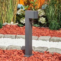 hofstein Borne lumineuse Kingstown Anthracite, 1 lumière, Détecteur de mouvement