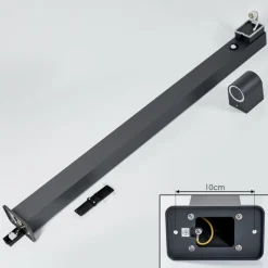 hofstein Borne lumineuse Kingstown Anthracite, 1 lumière, Détecteur de mouvement