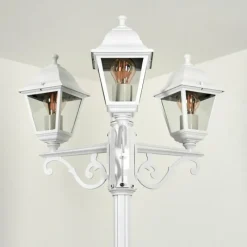 Luminaires Rustiques-hofstein Borne lumineuse Murto Blanc, 3 lumières