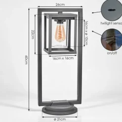 hofstein Borne lumineuse Parkkola Anthracite, 1 lumière