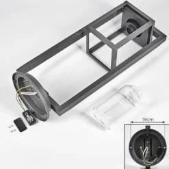 hofstein Borne lumineuse Parkkola Anthracite, 1 lumière