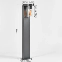 hofstein Borne lumineuse Radnor Anthracite, 1 lumière